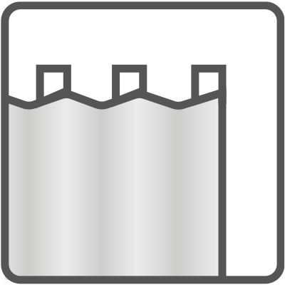 Duschvorhang mit Schlaufen